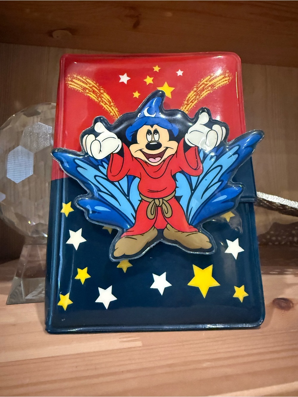 90s/Y2K Disney Mickey Mouse Fantasia Sorcerer vinyl plush notebook and original